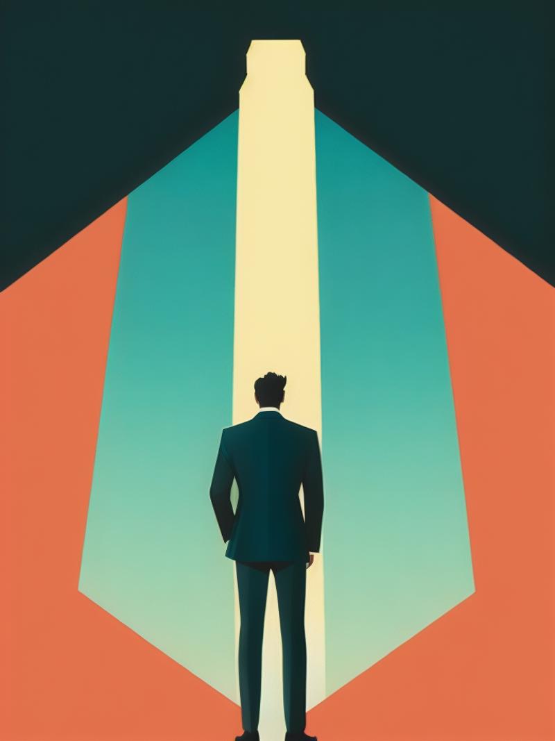 00775-522615189-a movie poster with a man in a suit and tie standing in front of a giant man by Olly Moss.png